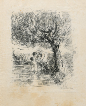 Los 3121 - Goethe, Johann Wolfgang von - Gedichte. Berlin, P. Cassirer, 1924-1926. - Mit Original-Lithographien von M. Liebermann, E. Barlarch, H. Meid und K. Walser. - 1 - thumb