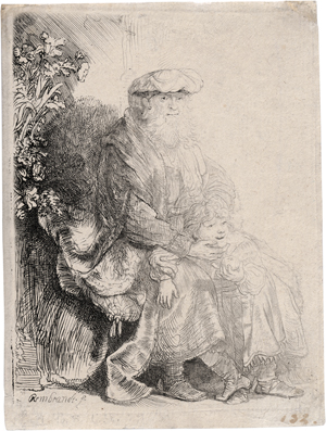 Los 5183 - Rembrandt Harmensz. van Rijn - Abraham, Isaak liebkosend - 0 - thumb