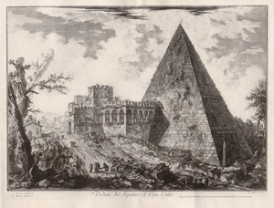 Los 5299 - Piranesi, Giovanni Battista - Veduta del Sepolcro di Cajo Cestio - 0 - thumb