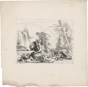 Los 5322 - Tiepolo, Giovanni Battista - Frau mit gefesselten Armen und vier weiteren Figuren - 0 - thumb