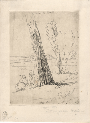 Los 5344 - Haden, Sir Francis Seymour - Croquis in Burty's Garden - 0 - thumb
