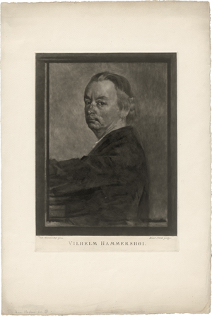 Los 5367 - Ilsted, Peter - Bildnis Vilhelm Hammershøi im Dreiviertelprofil nach links - 0 - thumb