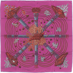 Los 6675 - Hermès - Chemin de Corail - Seidenhalstuch - 0 - thumb