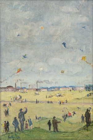 Los 7172 - Paeschke, Paul - Drachensteigen auf dem Tempelhofer Feld - 0 - thumb