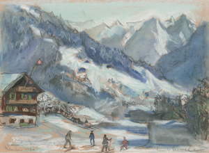 Los 7173 - Paeschke, Paul - Frl. Globig, Davoser (...) Skiausrüstungen zum Andenken Klosters - 0 - thumb
