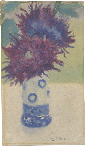 Los 8037 - Eitner, Ernst - Blumen in blauer Vase - 0 - thumb