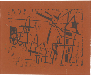 Los 8040 - Feininger, Lyonel - Männer, Häuser, Laterne und Schiebkarren - 0 - thumb