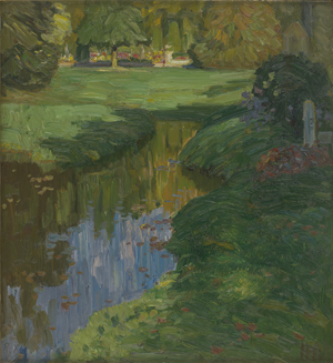 Los 8057 - Hartig, Hans - Im Park des Herrensitzes der Frau von Elbe in Carnitz - 0 - thumb