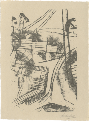 Los 8176 - Stuckenberg, Fritz - Straße mit drei Häusern - 0 - thumb