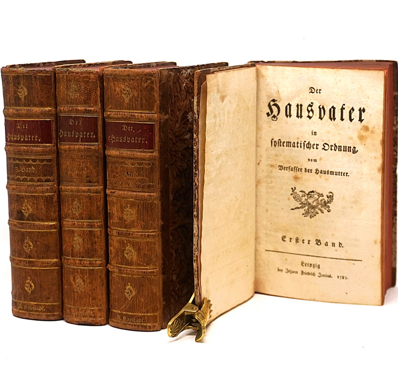 Lot 379, Auction  125, Germershausen, Christian Friedrich, Der Hausvater von systematischer Ordnung. Leipzig, J. F. Junius, 1783-1786. - Erste Ausgabe