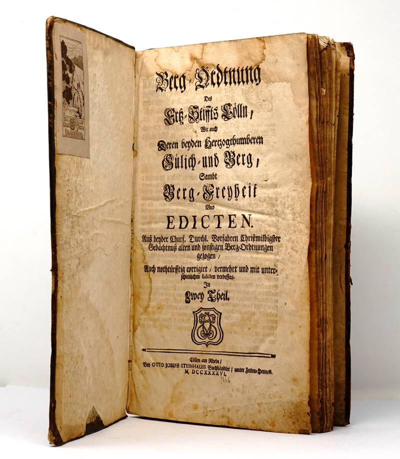 Lot 464, Auction  125, Berg-Ordtnung, Des Ertz-Stiffts Cölln. Kölln, Otto Joseph Steinhaus, 1746
