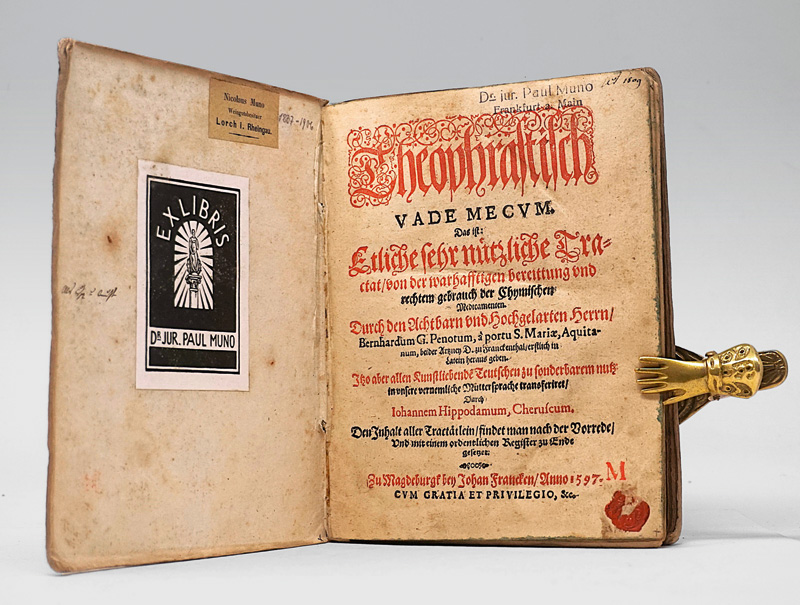 Lot 765, Auction  125, Penot, Bernard Georges, Theophrastisch vade mecum. Magdeburg, Johan Francken, 1597. - Erste deutsche Ausgabe
