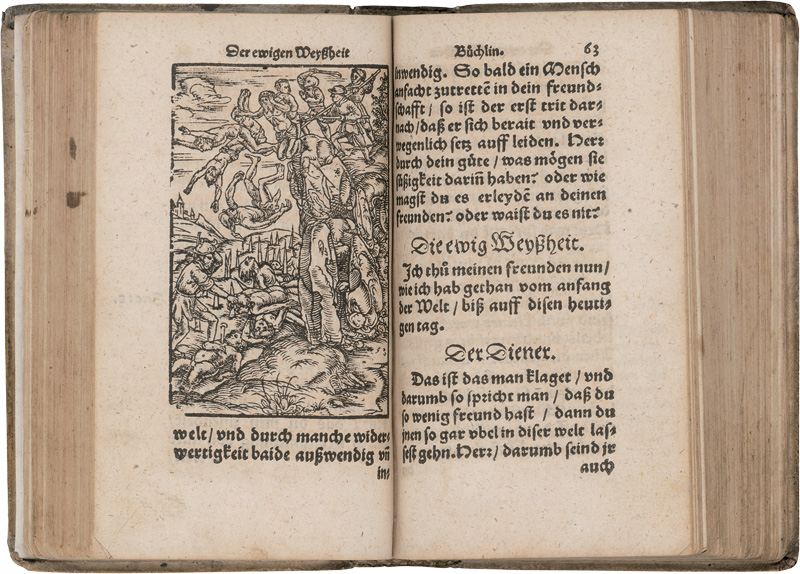 Lot 784, Auction  125, Seuse, Heinrich, Der ewigen Weyßheit buechlin. Dillingen, Sebald Mayer, 1567. Erste von Adam Walasser (gest. 1581) herausgegebene Ausgabe