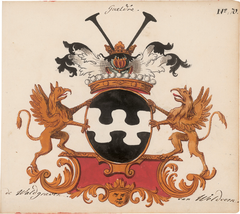 Lot 1065, Auction  125, Liebenberg, "Sammlung fürstlicher und adeliger Wappen". Deutsche Handschrift auf Papier. Um 1728