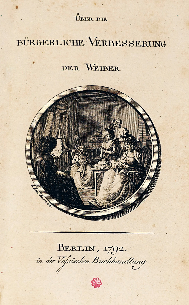 Lot 1611, Auction  125, Hippel, Theodor Gottlieb von, Über die bürgerliche Verbesserung der Weiber. Berlin, Christian Friedrich Voss, 1792