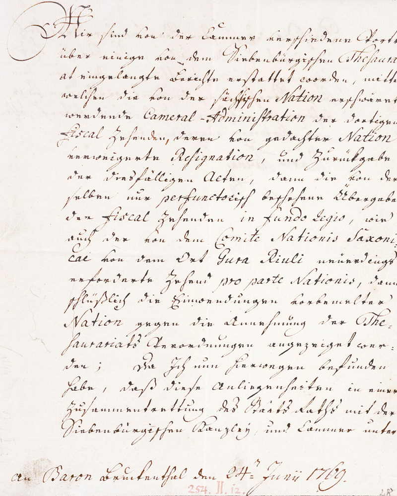 Lot 2108, Auction  125, Maria Theresia, röm.-dt. Kaiserin, Brief an den Baron Bruckenthal