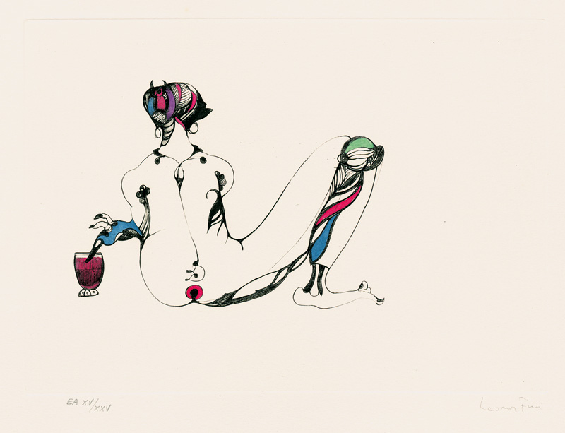 Lot 3099, Auction  125, Fini, Léonor, Le temps de la mue. Paris 1975. - Mit 22 signierten, kolorierten Radierungen. 185 Exemplare