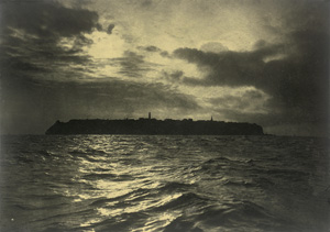 Lot 4212, Auction  126, Schensky, Franz, Sea view with sailboat and ship; View of Helgoland from the sea