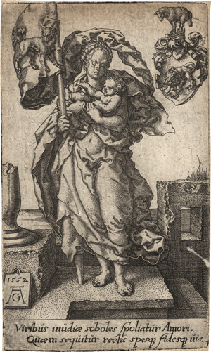 Lot 5482, Auction  126, Aldegrever, Heinrich, Die Allegorie der Barmherzigkeit