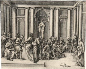 Lot 5553, Auction  126, Franco, Giovanni Battista, Christus unter den Schriftgelehrten