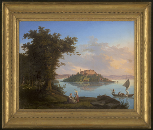 Los 6054 - Büttgen, Peter Jakob - Blick vom Ufer des Bodensees auf die Insel Mainau und das Schloss - 1 - thumb