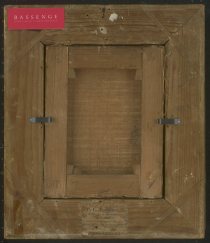 Los 6059 - Dänisch - um 1830. Bildnis einer jungen Frau im weißen Kleid mit einem Haarkranz aus rosa Rosen - 1 - thumb