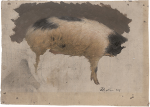 Lot 6086, Auction  126, Landseer, Sir Edwin Henry, Gloucestershire Old Spots: Studie zu einem Schwein