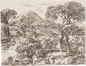 Lot 6672, Auction  126, Kobell, Franz, Sammleralbum mit Landschaftszeichnungen