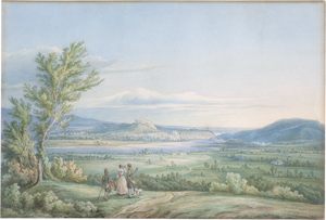 Lot 6679, Auction  126, Adam, Eugen, Aussicht von der Jägerhöhe zu Aigen über die Salzach nach Salzburg