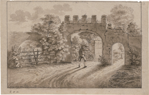 Lot 6682, Auction  126, Erhard, Johann Christoph, Eingangstor der Ruine Pillenreuth von innen