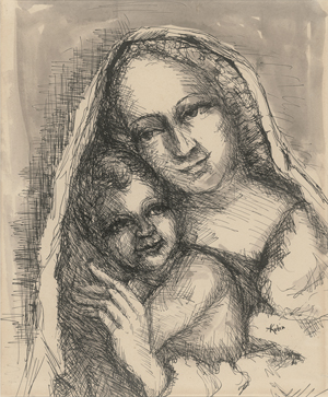 Lot 7100, Auction  126, Kubin, Alfred, Madonna mit Kind