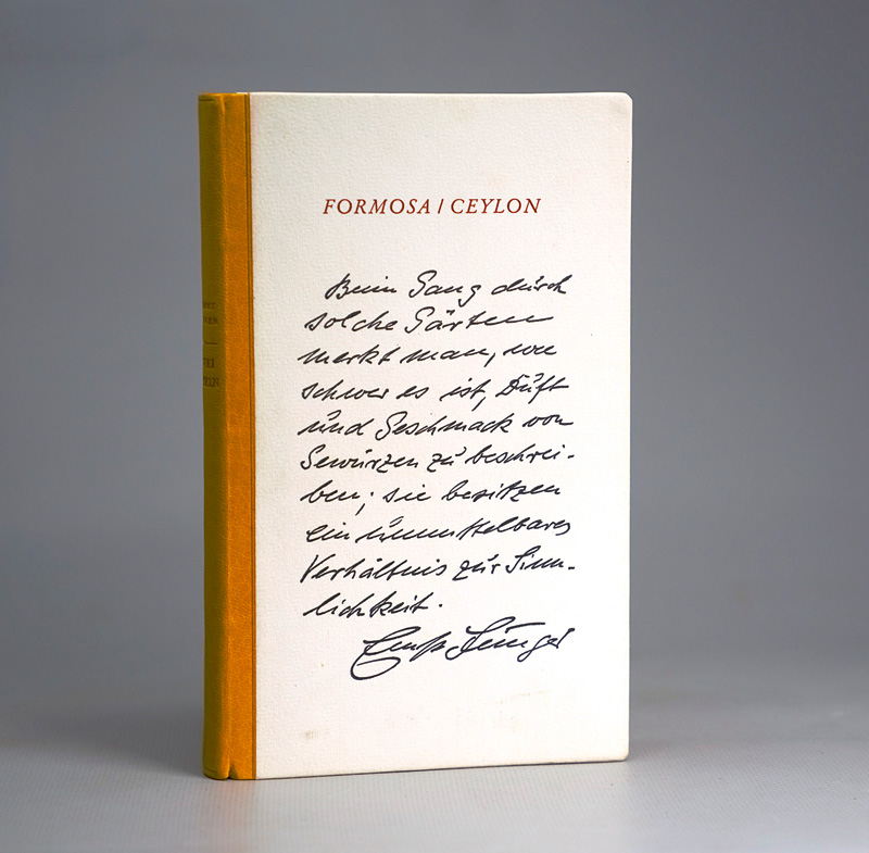 Lot 3232, Auction  126, Jünger, Ernst, Zwei Inseln. OHalbmaroquin. Olten 1968. - Erste Ausgabe. - 105 sign. Exemplare