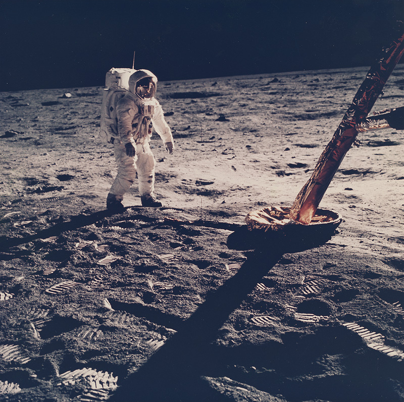 Lot 4196, Auction  126, NASA, Buzz Aldrin near the Lunar Module footpad, Apollo 11