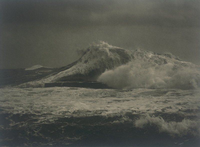 Lot 4213, Auction 126, Schensky, Franz, Sea view with wave; Helgoland in rough seas