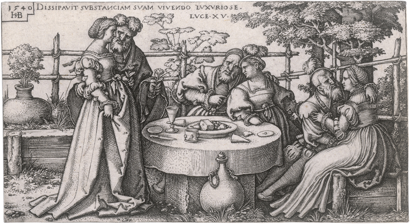 Lot 5018, Auction  126, Beham, Sebald, Die Geschichte des verlorenen Sohnes