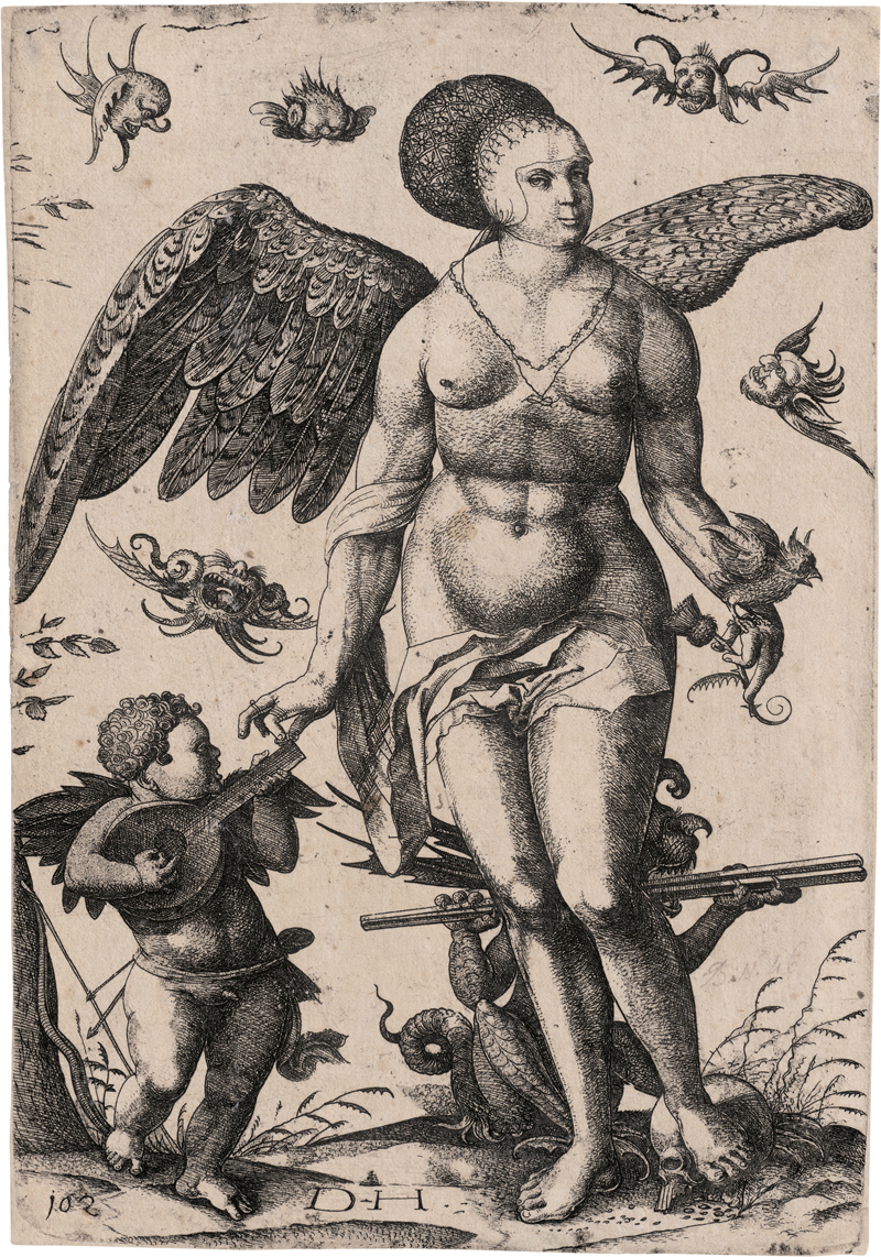 Lot 5145, Auction 126, Hopfer, Daniel, "Frau Venus" mit Amor und Teufel