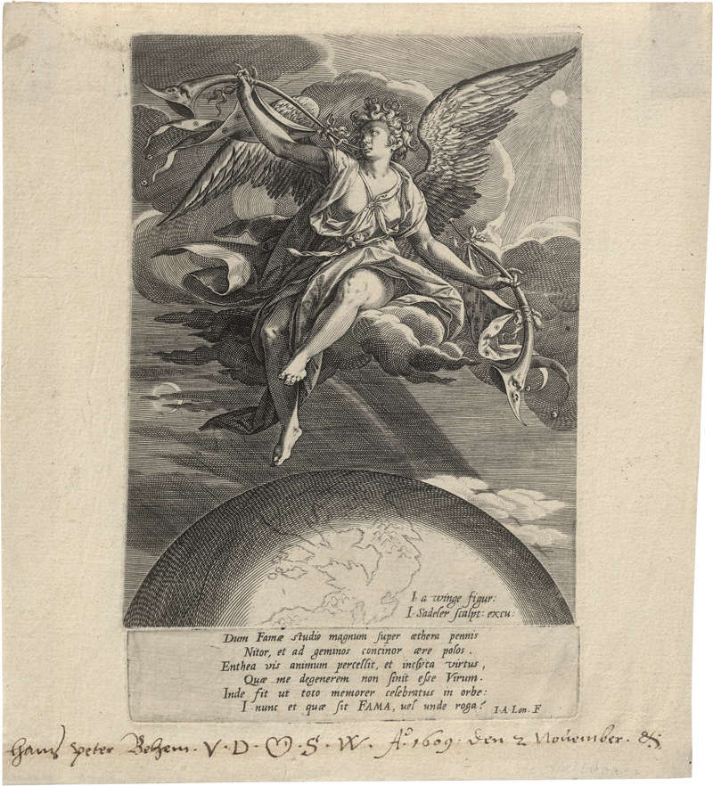 Lot 5225, Auction 126, Sadeler I, Johannes, Allegorie der Fama