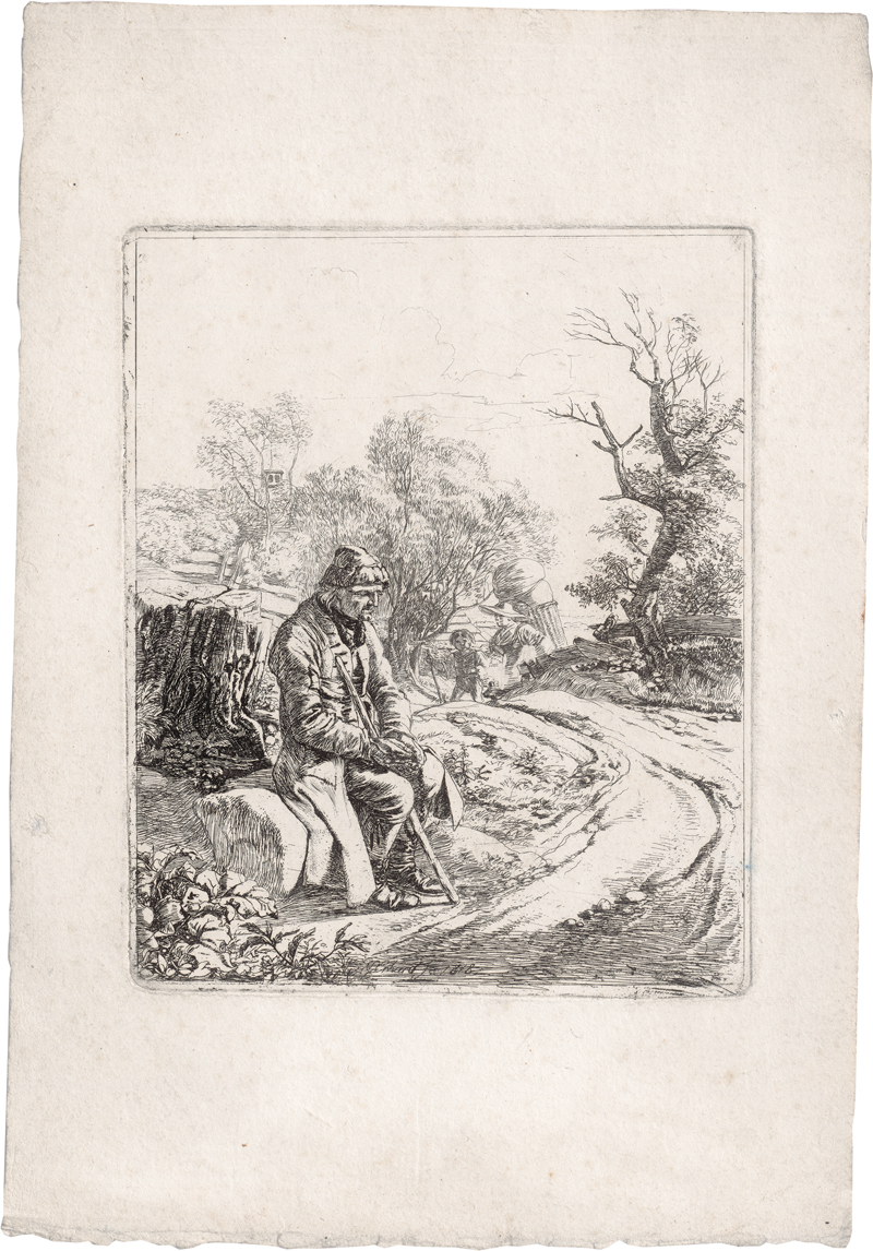 Lot 5360, Auction  126, Erhard, Johann Christoph, Der am Weg sitzende Greis
