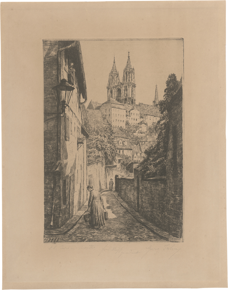 Lot 5439, Auction 126, Jahn, Georg, Leinwebergasse in Meißen