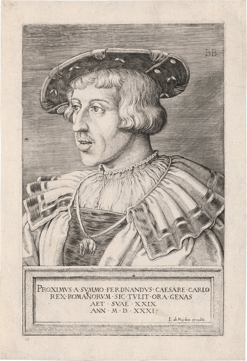 Lot 5492, Auction 126, Beham, Barthel, Bildnis Kaiser Ferdinand I.