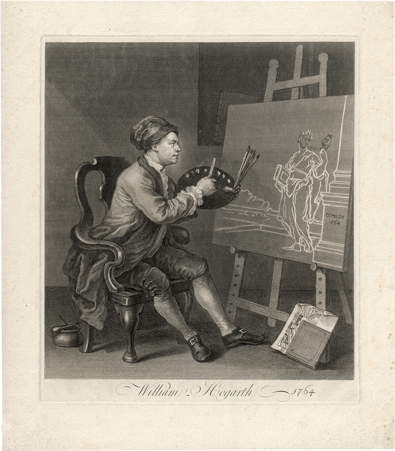 Lot 5594, Auction  126, Hogarth, William, William Hogarth malt Thalia die Muse der Dichtung