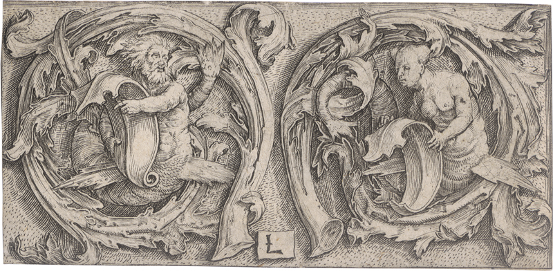 Lot 5615, Auction 126, Leyden, Lucas van, Ornament mit Triton und Sirene