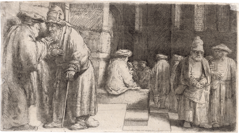 Lot 5674, Auction 126, Rembrandt Harmensz. van Rijn, Juden in der Synagoge