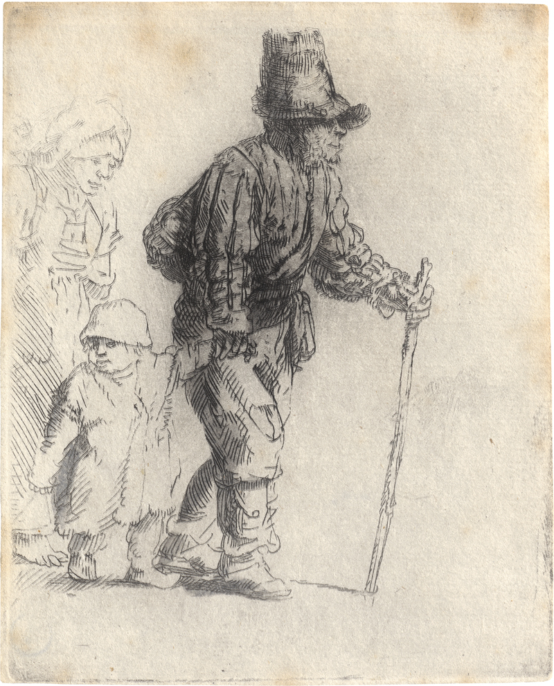 Lot 5677, Auction 126, Rembrandt Harmensz. van Rijn, Der Bauer mit Weib und Kind auf der Reise