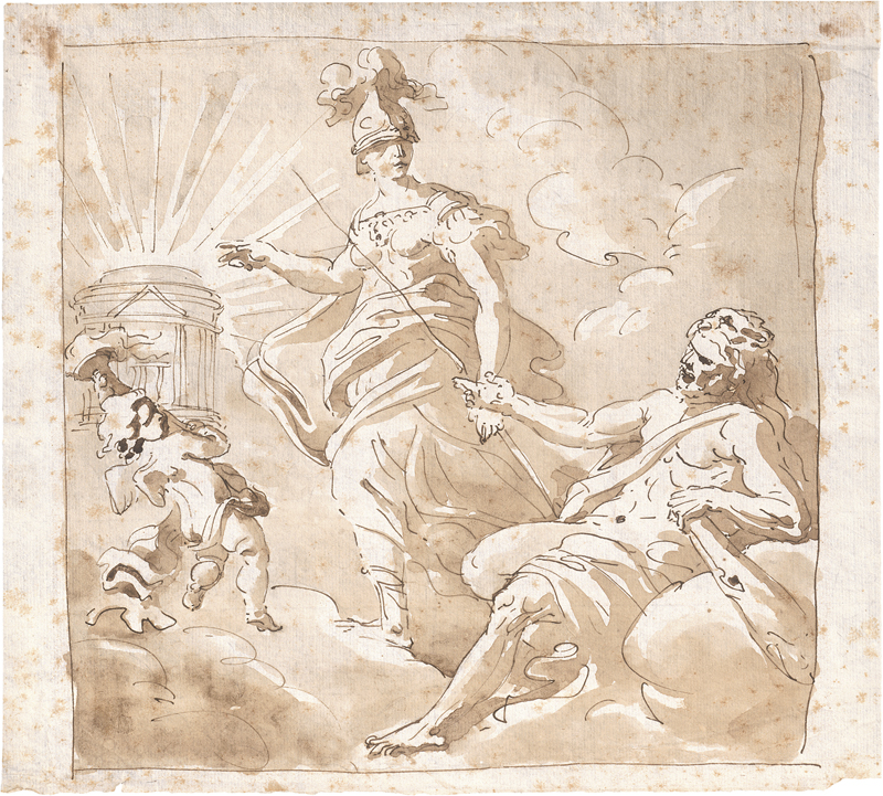 Lot 6526, Auction 126, Marcola, Marco - zugeschrieben, Minerva und Amor führen Herkules auf den Pfad der Tugend