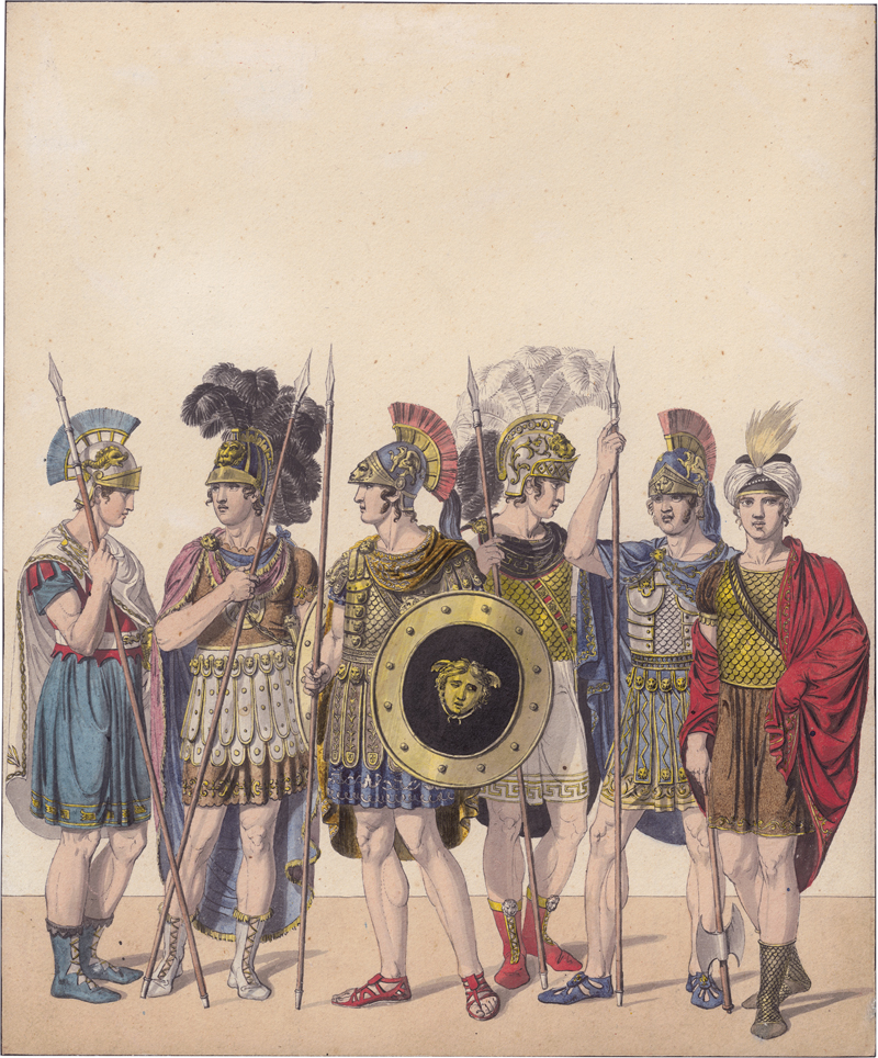 Lot 6621, Auction  126, Dähling, Heinrich Anton, Ein Schiffskapitain, drei Macedonische Feldherren, ein Herold und der Anführer der Meder