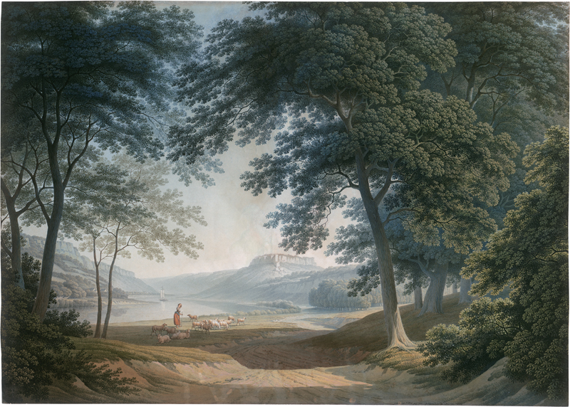 Lot 6631, Auction  126, Hammer, Christian Gottlob, Das Elbtal mit Blick auf die Königsnase in der Sächsischen Schweiz