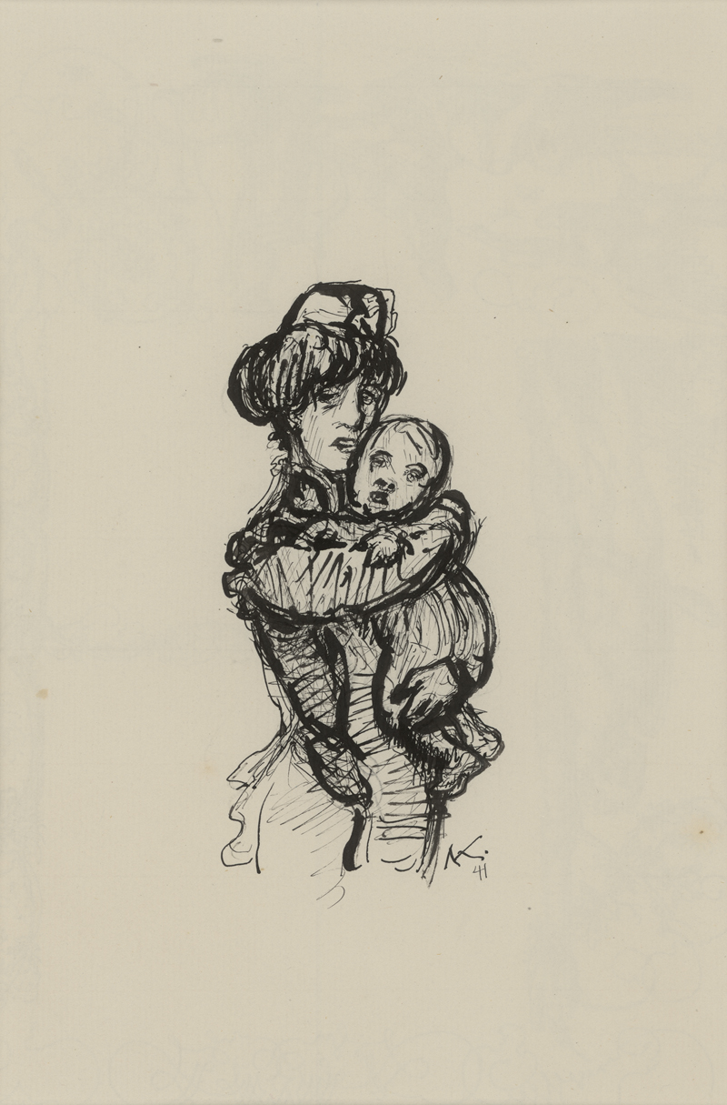 Lot 7099, Auction  126, Kubin, Alfred, Pflegerin mit Kind