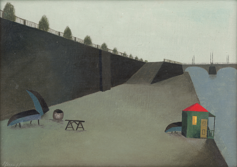 Lot 7163, Auction 126, Beneš, Vlastimil, Haus am Fluss