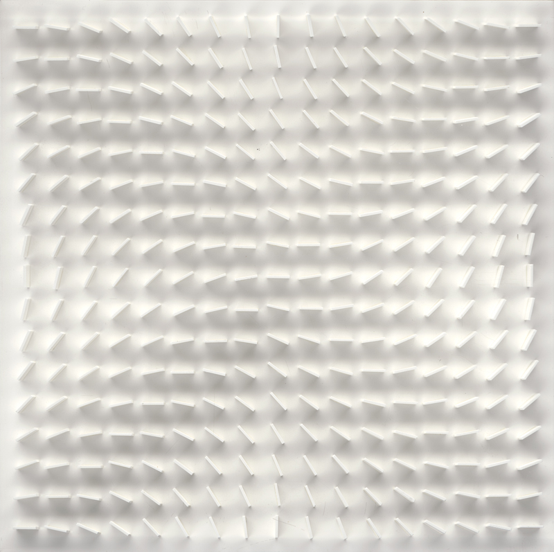 Lot 7186, Auction  126, Böhm, Hartmut, Quadratrelief 11,25° - Schrägkreuz (Aus: Visuell veränderliche Struktur)